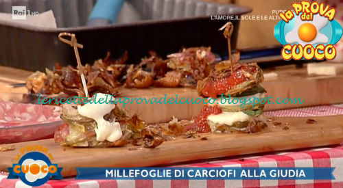 Millefoglie di carciofi alla giudia ricetta Antonio Todaro da Prova del Cuoco